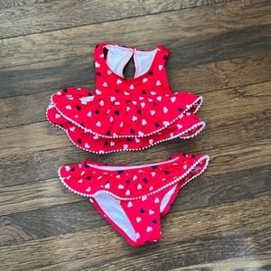 Janie and Jack hearts ruffled swimsuit